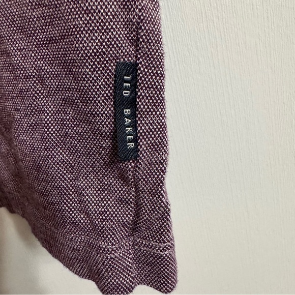 Ted Baker London Purple Polo Shirt Short Sleeve Size 4 Small - Picture 9 of 10